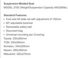 New Universal Forklift Suspension Molded Seat switch   Black Vinyl