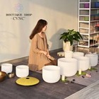 Cvnc 432hz 6-12  7pcs Crystal Singing Bowl Chakra Set  Sound Healing Bath Bags