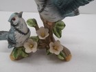 Two Blue Jays On Branch W  White Flowers Porcelain Figurine Arnart J  Byron