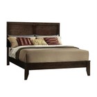 Queen Size Bedroom Set- Brown Finish- 3-piece Set With Bed And Two Nightstands