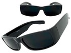 Classic Hardcore Biker Gangster Rapper Sunglasses Black Frame Super Dark Lens