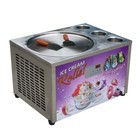 Commercial Desktop Single Round Pan Food Truck Trailer Rolled Ice Cream Machine