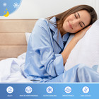 Derila King Size Cooling Pillowcase  White Cover For Optimal Temperature Control