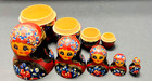 Vintage Matryoshka Russian 5 Nesting Dolls Wooden Hand Painted By Artist 4 25 