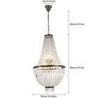 23 Inch Crystal Chandelier Modern Ceiling Light Lamp Pendant Fixture Lighting