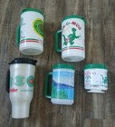 5 Vintage Sinclair Gas Dinosaur Hot Cold Soda Drink Mug Cup Lot Aladdin Thermo 