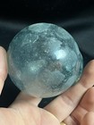 Vtg Japanese Glass Fishing No Net Float Buoy Ball 3    Light Blue Antique
