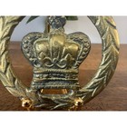 Vintage Horse Brass Harness Rosette Royal Crown Bridle Medallion Equestrian Tack