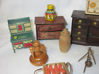 Miniature Dollhouse Furniture Lot Wooden Metal Some Vintage   bb6 
