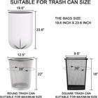 6 Gallon Small Clear Trash Bags  Wastebasket Trash Can Liners  100 Count garbage