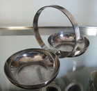 Vintage Chase Chrome Twin Candy Nut Dish Art Deco Gerth And Gerth Design 