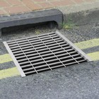 New Galvanized Steel Drain Grate   Frame   Drainage Grate Rectangular Silver