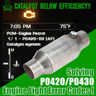 2 5 Inch Inlet outlet Universal High Flow Front Catalytic Converter Direct-fit W