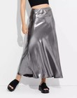 Women s Metallic Trumpet Maxi Skirt - Wild Fable    Silver Size L Nwt