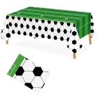  Disposable Plastic Tablecloth  54 X 108 Inches Waterproof Table Cover Soccer