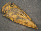 Gold And Black 3 6  Flint Arrowhead Spearhead Stone Point Knife Blade I-389