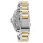 Michael Kors Alek Womens Pave Crystal Watch Black Dial Two Tone Gold Silver Band