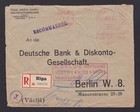 Latvia 1930  Registered Cover From Riga To Berlin Germany