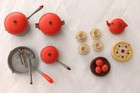 Vintage 60s Lundby Kitchen Accessories Pots Pans Teapot Food Dollhouse