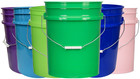 5 Gallon Food Grade Plastic Bucket -made In Usa-  pack Of 6  6 Colors
