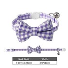  Breakaway Cat Collar With Cute Bow Tie And Bell  Detachable Adjustable Purple
