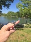 Stunning Sterling Silver   Diamond Topaz Ring Over 10 Ct Over 17 Grams Size 7