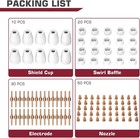 110pcs Plasma Cutting Consumables Kits Fit Cut45 50 Ct312 Mig205 Mp Pt31 Torch    