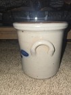 Salmon Falls Stoneware  Salt Glaze Heart Crock W  Handles 1998 5 1 2 