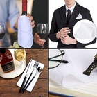 20pcs White Cotton Men Handkerchiefs Hanky Pocket Square Hankie Lot Set Vintage