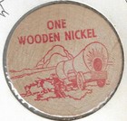 1961  Albany New York Numismatic Society 25th Anniversary  Wagon Wooden Nickel