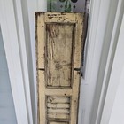 Vintage Wooden Louvered Shutter  Shabby Chic Architectural Decor  Rustic Farm