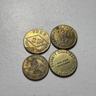 Vtg Vintage Parking Token Coin Lot Of 4 - Diamond Evercoin Udpa Shoppers Park