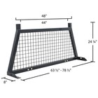 Elevate Outdoor Steel Mesh Adjustable Headache Rack With Wire Screen  Black