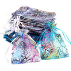 50 100 Drawstring Organza Bag Jewelry Pouch Wedding Party Favor Design Gift Bag 