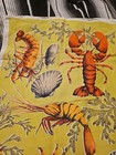 Vintage Ulster  seafood  Irish Pure Linen Tea Towel Wall Art Made In Ireland