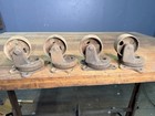 Antique Vintage Cast Iron Factory Industrial Casters Cart Wheels Set Of 4 Heavy