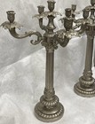 Pair Of Antique 5 Arm Candelabras Candle Holders