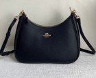 Coach Cj517 Hobo  Shoulder Bag  Black Leather Women s Hand Bag A  Free Shipping