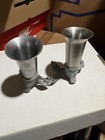 Jagermeister Stag Shot Glass Stainless Steel Pewter Buck Deer Head  2 Glasses 