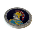 Vintage Greek Smaltotechniki Ceramic Tile Coaster