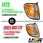 Clear Corner Signal Lights Pair For 2001-2004 Toyota Sequoia