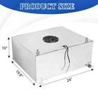20 Gallon Fuel Cell Aluminum Fuel Tank Universal With Level Sensor Silver