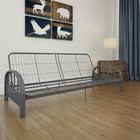 Durable Metal Grey Futon Couch Bed Frame