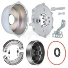 Rear Brake Drum Hub Plate Cover   Shoes Seal Kit For Yamaha Kodiak Big Bear 400