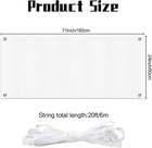 Large Banners And Signs  Vinyl Banner Blank 2x6 Ft  White Polyester Oxford Cloth