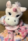 Little Beginnings Unicorn Plush Lovey With Floral Security Blanket Baby Toy