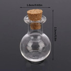10pcs Mini Glass Bottles With Cork Vials Tiny Jars Wedding Potion Craft Decor