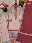 New Designer Beige Faux Georgette Salwar Kameez With Dupatta For Women