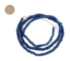 Blue Java Glass Beads 5mm Indonesia Round 25 Inch Strand