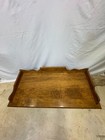 Vintage Colonial Dough Box Style Coffee Table Tray Top Scalloped Edge 42x20